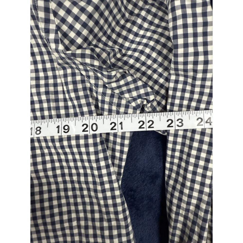 UNTUCKit Shirt Men's L Navy Blue Gingham Check Cotton Plaid Long‎ Sleeve - Picture 7 of 9
